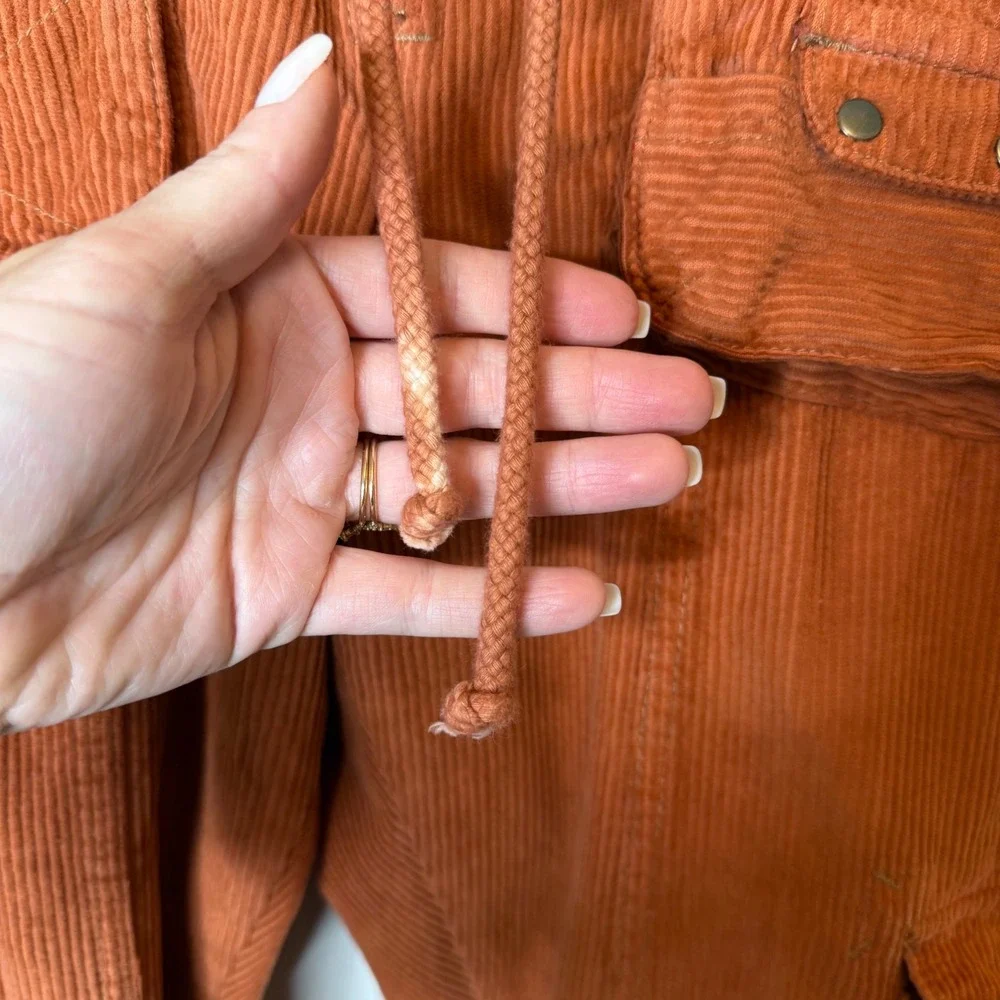 Free People Tahiti Corduroy Cargo Pants‎ Copper Retro Utility size Medium - Picture 7 of 7